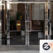 RIP Halloween-Särge Fensteraufkleber (Büro Tür)