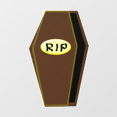 RIP Halloween-Särge Fensteraufkleber (Blatt)