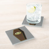 RIP Halloween-Särge Glasuntersetzer (Schrägansicht)