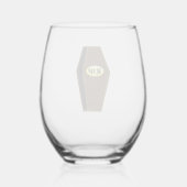 RIP Halloween-Särge Weinglas Ohne Stiel (Rückseite)