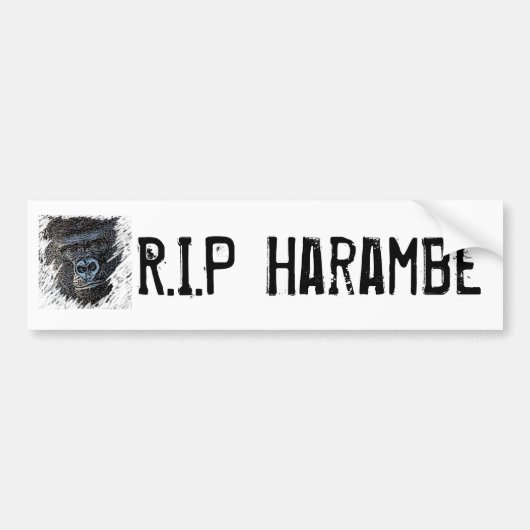 RIP Harambe Autoaufkleber (Vorne)