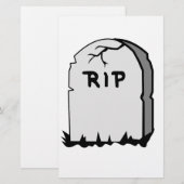 Rip Head Stone Briefpapier (Vorne/Hinten)