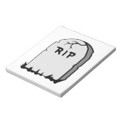 Rip Head Stone Notizblock (Rotiert)