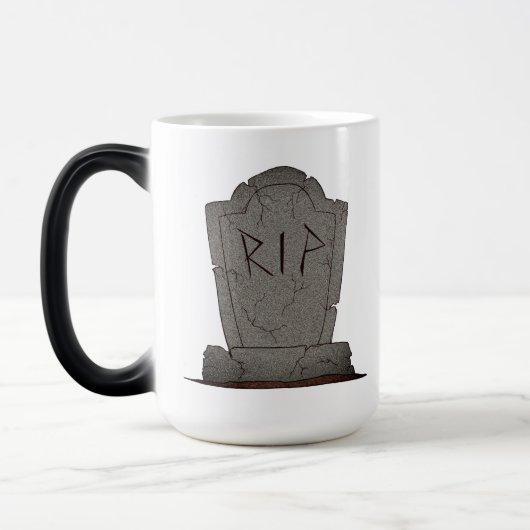 RIP Headstone Morphing Tasse (Links)