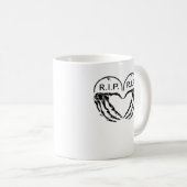 Rip, herzförmige Gestaltung aus Grabsteinen, Kaffeetasse (VorderseiteRechts)