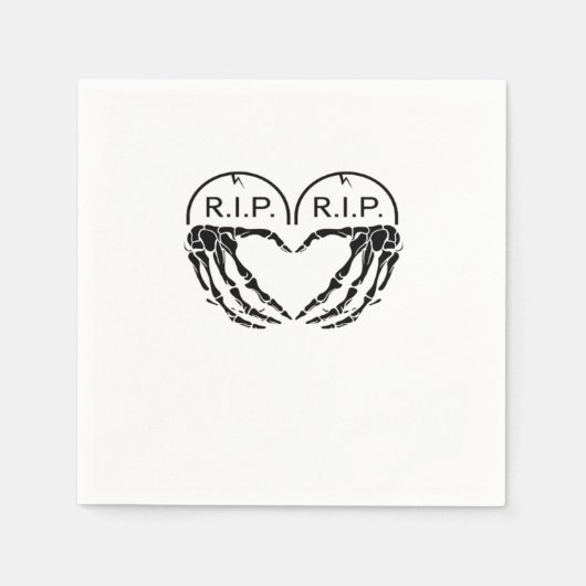 Rip, herzförmige Gestaltung aus Grabsteinen, Serviette (Vorderseite)