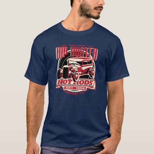 Rip Hunter Frisierter Autos T - Shirt (Vorderseite)