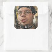 RIP KINGCOBRAJFS Meme-Tribut-Kunst Quadratischer Aufkleber (Tasche)