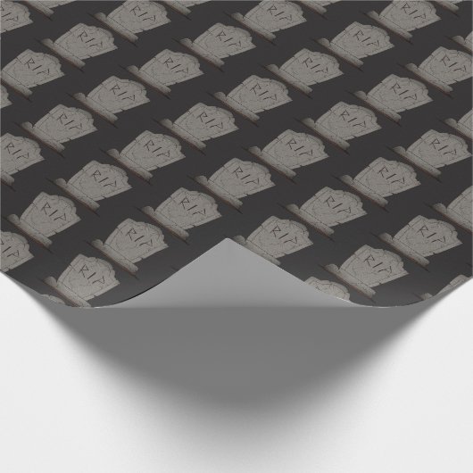 RIP-Kopfstein-Wrapper Geschenkpapier (Ecke)