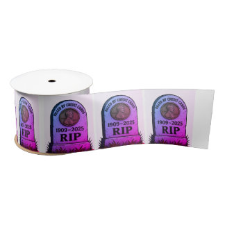 RIP Lincoln-Cent – Inflation-Grabstein-Design Satinband