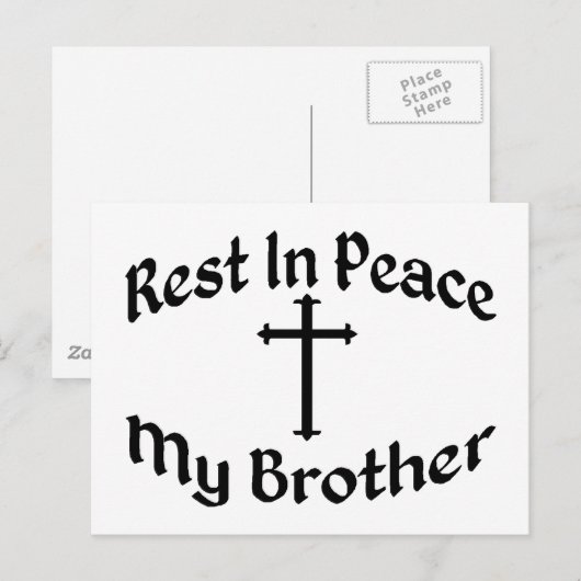RIP Mein Bruder Postkarte (Vorne/Hinten)