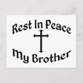 RIP Mein Bruder Postkarte (Vorderseite)