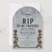 Rip meine 20er Gravestone 30th Gothic Birthday Par Einladung (Vorderseite)