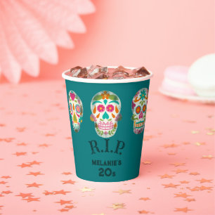 RIP meine 20er Jahre Custom Age Sugar Skulls Gebur Pappbecher