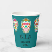 RIP meine 20er Jahre Custom Age Sugar Skulls Gebur Pappbecher (Vorderseite)