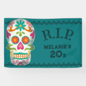 RIP meines 20er-Jahren Custom Age Sugar Skull Gebu Banner (Horizontal)