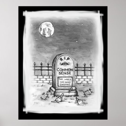 RIP Mond Stupidenmasken und Impfstoff Poster (Vorne)