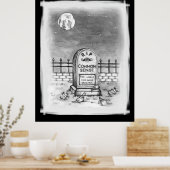 RIP Mond Stupidenmasken und Impfstoff Poster (Küche)