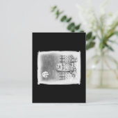 RIP Mond Stupidenmasken und Impfstoff Postkarte (Stehend Vorderseite)