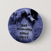 RIP Netzneutralität Gravestone Button (Vorderseite)