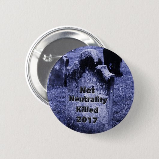 RIP Netzneutralität Gravestone Button (Vorne & Hinten)
