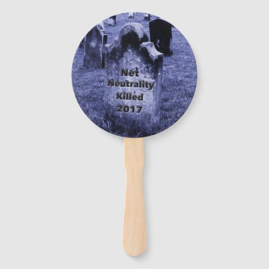 RIP Netzneutralität Gravestone Fächer (Rückseite)