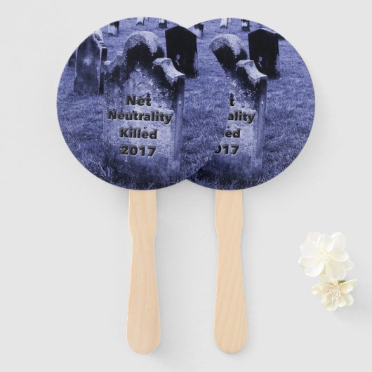 RIP Netzneutralität Gravestone Fächer (Vorne und Hinten)