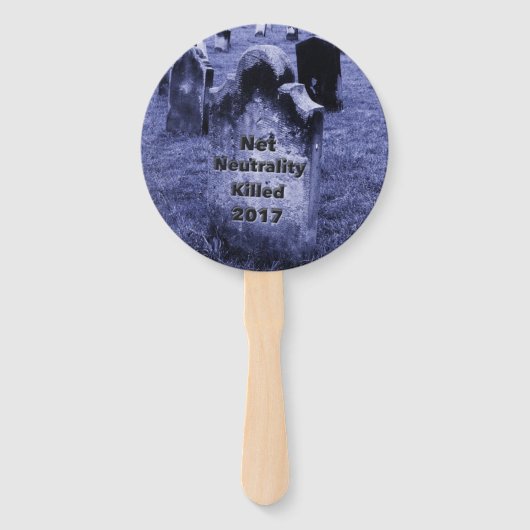 RIP Netzneutralität Gravestone Fächer (Vorderseite)