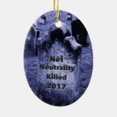 RIP Netzneutralität Gravestone Keramikornament (Hinten)