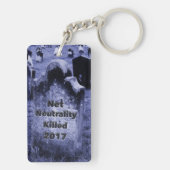 RIP Netzneutralität Gravestone Schlüsselanhänger (Rückseite)