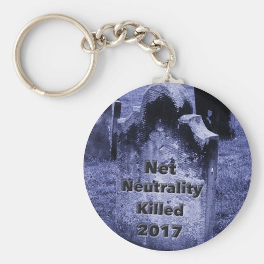 RIP Netzneutralität Gravestone Schlüsselanhänger (Vorne)