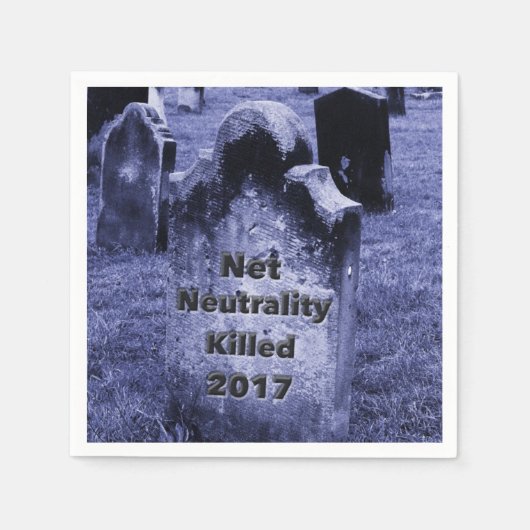 RIP Netzneutralität Gravestone Serviette (Vorderseite)