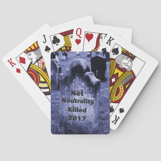 RIP Netzneutralität Gravestone Spielkarten (Rückseite)