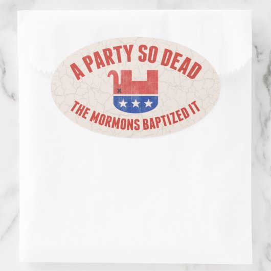 RIP OVALER AUFKLEBER (Tasche)