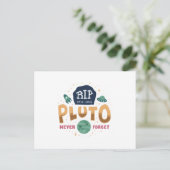 RIP Pluto Vergessen Sie nie das Funny Space Univer Postkarte (Stehend Vorderseite)