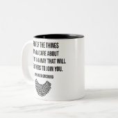 RIP Ruth Bader Ginsburg Zweifarbige Tasse (Vorderseite Links)