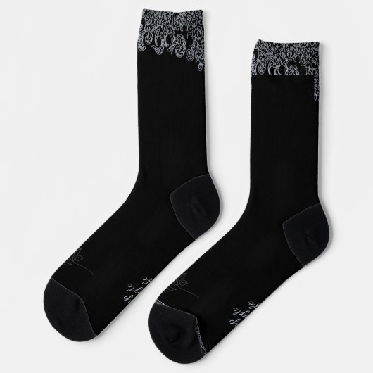 RIP Single Leben Schwarz-Gotik Junggeselinnen-Absc Socken (Linkes Detail)