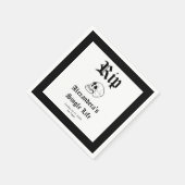 Rip Single Life Til Death Do us Party Bachelorette Serviette (Ecke)