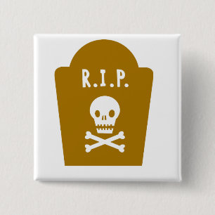 RIP Skull Button