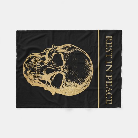 RIP | Skull | Fleecedecke (Vorderseite (Horizontal))