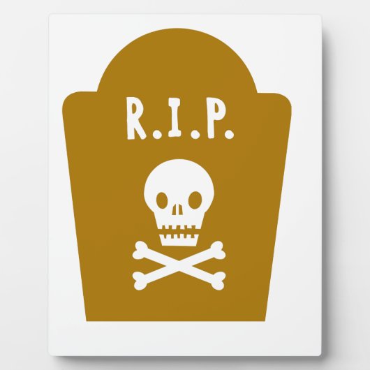 RIP Skull Fotoplatte (Vorderseite)