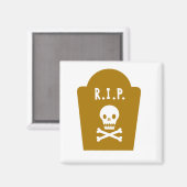 RIP Skull Magnet (Vorderseite/Rückseite)