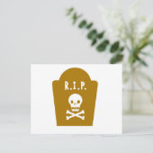 RIP Skull Postkarte (Stehend Vorderseite)