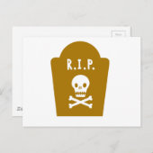 RIP Skull Postkarte (Vorne/Hinten)