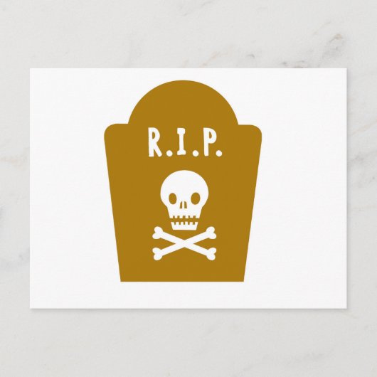 RIP Skull Postkarte (Vorderseite)