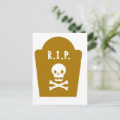 RIP Skull Postkarte (Stehend Vorderseite)