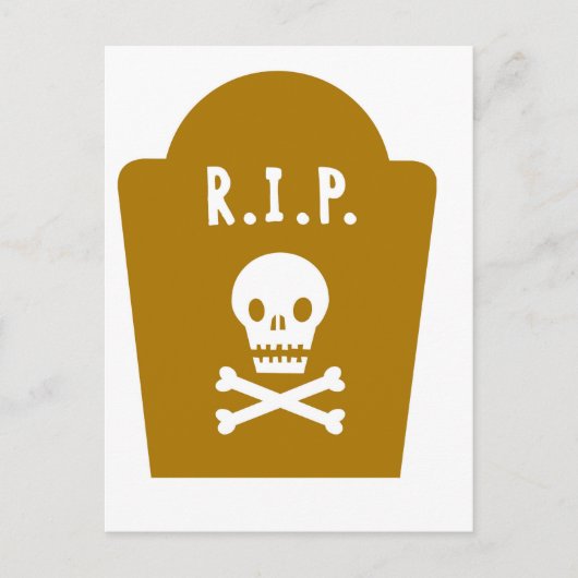 RIP Skull Postkarte (Vorderseite)