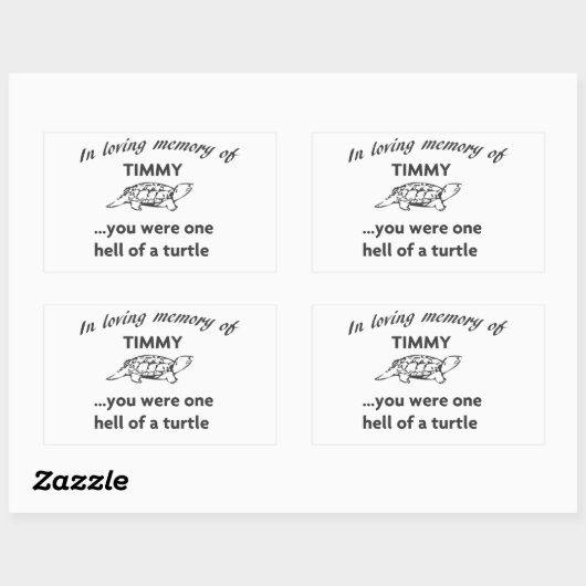 RIP TIMMY RECHTECKIGER AUFKLEBER (Blatt)