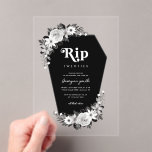 Rip to my 20s Funny Transparent 30. Geburtstag Acryleinladungen<br><div class="desc">Feiern Sie neue Anfänge mit dieser Rip 20s Funny Transparent 30. Geburtstag Acrylic Einladung. Mit einem auffälligen Design, gotischen Elementen und Retro-Typografie fügt diese Einladung Ihrer Trauer um die Zwanziger eine Touch Spaß hinzu. Die blühenden Schwarz-Weiß-Akzente und Halloween-Ambiente machen es zu einem idealen Ort für eine Gothic- oder Gothic-Feier. Mit...</div>