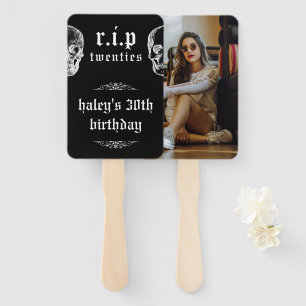 RIP Twenties 20er Lustiges Totenkopf-Foto 30. Gebu Fächer